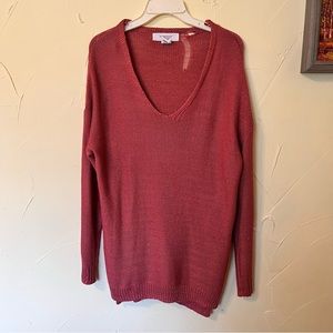 Workshop Republic Red V-Neck Sweater - Size Medium